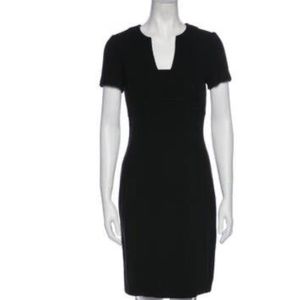 👑St John Square Neck Black Knit Business Dress❤️